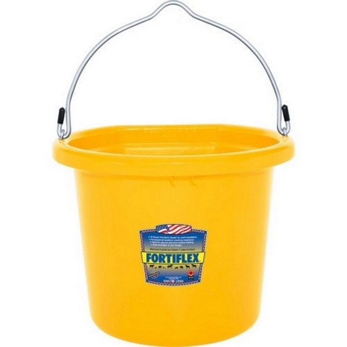 Fortiflex Flat Back Bucket 20 QT,Yellow by Fortiflex