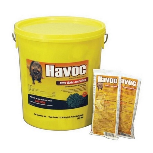 Havoc, Havoc Rodenticide Bait Packs, 50 G-40 Pack