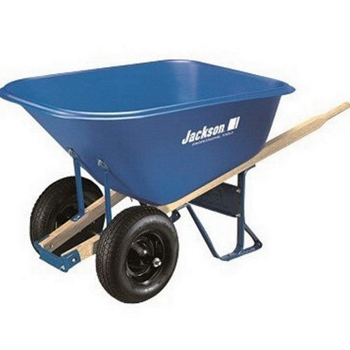 Jackson, Jackson Poly Wheelbarrow W/Dual Wheel, 10 CF,Blue