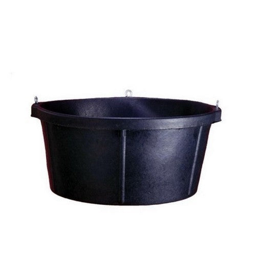 Fortex, Fortex Rubber Stall Feeder Round, 6.5 Gallons,Black