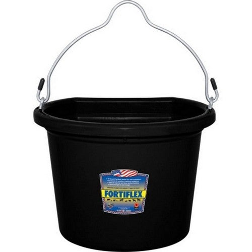 Fortiflex Flat Back Bucket 8 QT,Black by Fortiflex