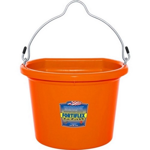 Fortiflex Flat Back Bucket 8 QT,Tangerine by Fortiflex