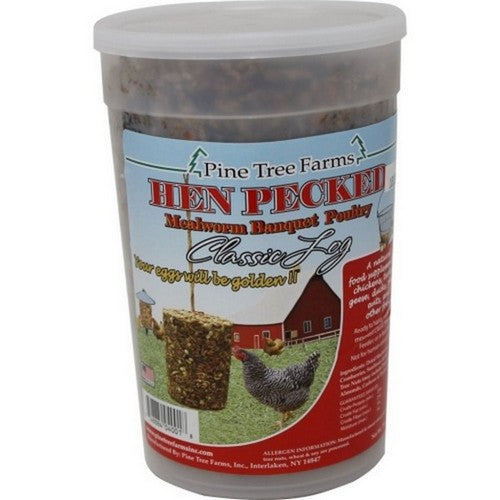 Pine Tree Farms, Hen Pecked Mealworm Banquet Poultry Classic Log, 28 Oz