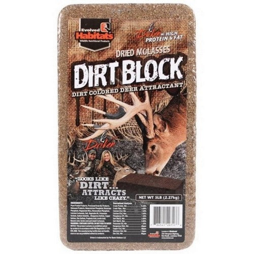 Evolved, Evolved Dirt Block Dried Molasses Deer Attractant, 5 Lbs,Molasses
