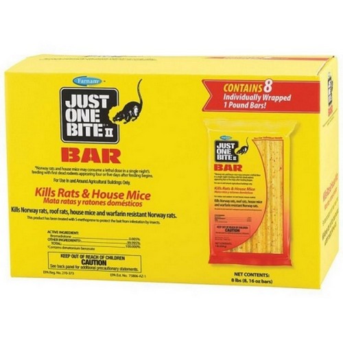 Just One Bite Ii Bars Mice And Rat Killer 16 Oz / 8 PC by Just One Bite