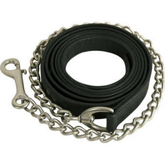 Gatsby Leather Lead W/30  Chain 7.5 Feet  X  30 Inches, Black by Gatsby