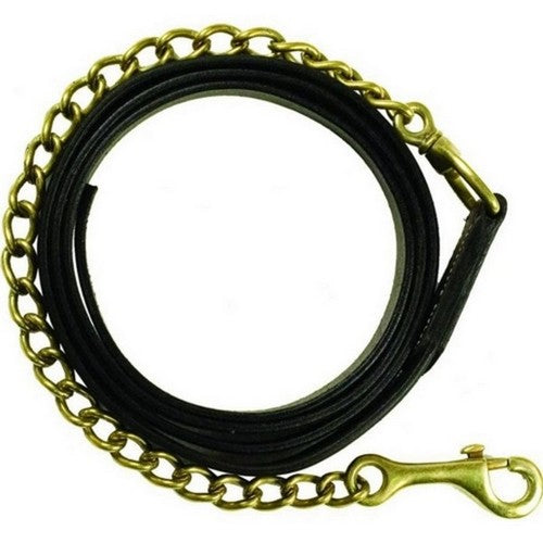 Gatsby Leather Lead W/30  Chain 7.5 Feet  X  30 Inches, Havana by Gatsby