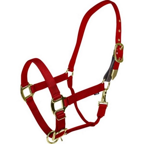 Gatsby, Gatsby Gold Adjustable Safety Breakaway Halter, OVERSIZE,Red