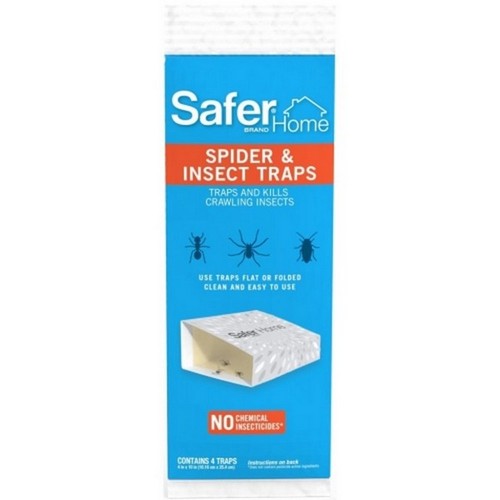 Safer, Safer Home Spider & Crawling Insect Traps, 4 Pack