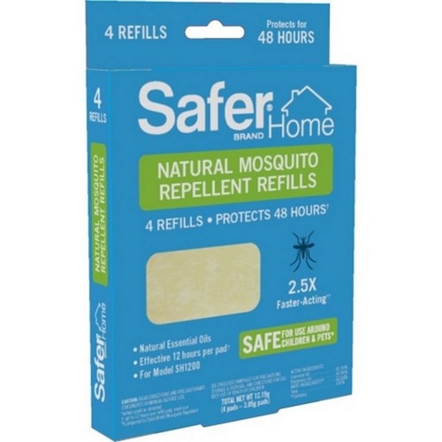 Safer, Safer Home Natural Mosquito Repellent Refill, 4 Pack