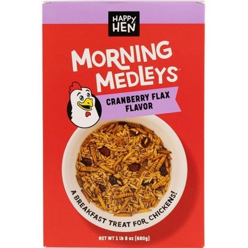 Happy Hen Treats, Happy Hen Morning Medley Treats For Chickens, 1.5 Lbs,Cranberry/Flax