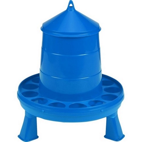 Double-Tuf, Double-Tuf Poultry Feeder W/Legs, 4 Lbs, Blue (Case Of 5)
