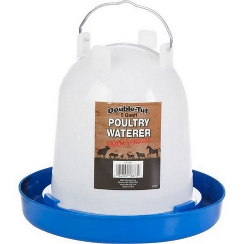 Double-Tuf Poultry Waterer 5 QT by Double-Tuf
