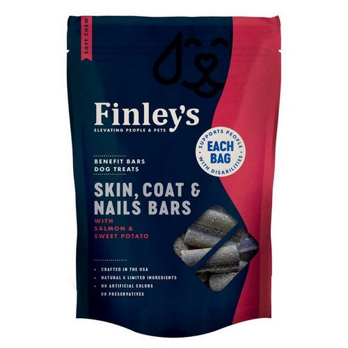 NutriSource, Finley's Barkery Skin, Coat and Nails Bars Dog Treats, 1 Each / 6 Oz / Salmon & Sweet Potato