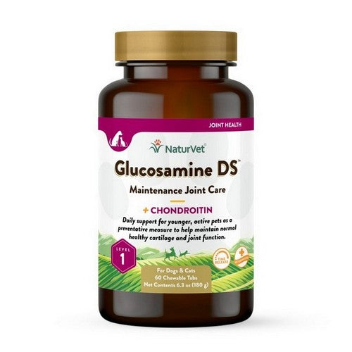 NaturVet, NaturVet Time Release Glucosamine DS with Chondroitin Chewable, 1 Each / 60 Tablets, 6.3 Oz