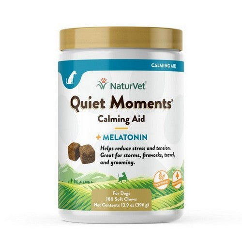 NaturVet, NaturVet Quiet Moments Calming Aid Plus Melatonin Soft Chew, 1 Each / 180 Count