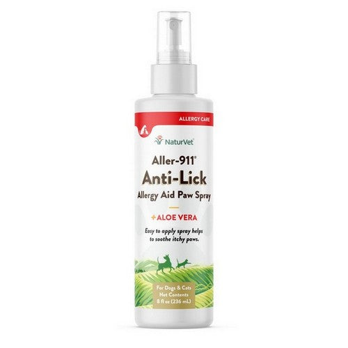 NaturVet, NaturVet Aller-911 Anti-Lick Allergy Aid Paw Spray, 1 Each / 8 Oz