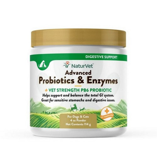 NaturVet, NaturVet Advanced Probiotic & Enzymes Powder, 1 Each / 4 Oz
