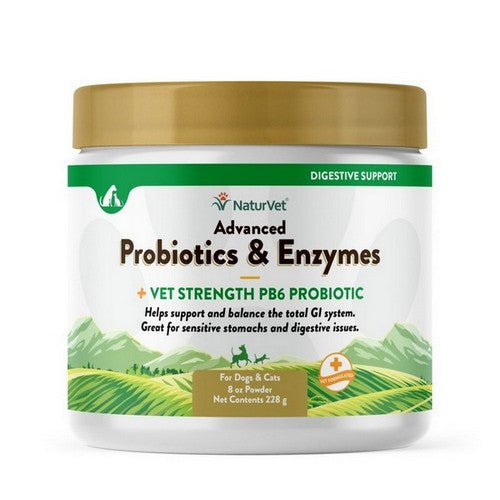 NaturVet, NaturVet Advanced Probiotic & Enzymes Powder, 1 Each / 8 Oz