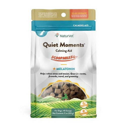 NaturVet, NaturVet Scoopables Quiet Moments Calming Aid +Melatonin For Dogs, 1 Each / 11 Oz