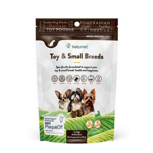 NaturVet, NaturVet Breed-Specific Toy/Small Breed Supplement Soft Chew, 1 Each / 60 Count
