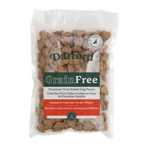 Darford, Darford Grain Free Oven-Baked Mini Dog Treats, 9 Each / 1 lb / Mini, Salmon & Vegetable