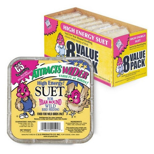 C&S, C&S High Energy Suet Treat for Wild Birds, 1 Each / 8 Count