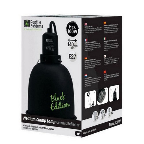 Reptile Systems, Reptile Systems Clamp Lamp Ceramic Reflector, 1 Each / MD / Black Edition