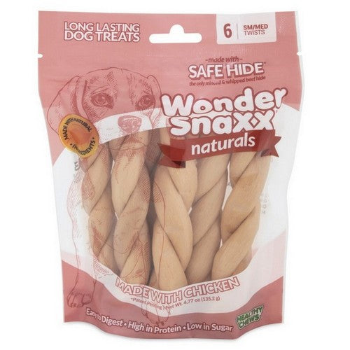 Wonder SnaXX, Wonder SnaXX Naturals Twist Dog Treat, 1 Each / 6 Count, Small/Medium/ Chicken