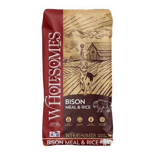 Wholesome, Wholesomes Dry Dog Food, 1 Each / 35 Lbs / Bison Meal & Rice