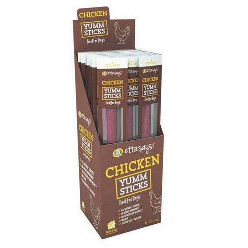 Etta Says!, Etta Says! Chicken Yumm Sticks Dog Treat Display Box, 24 Each / 24 Count / Chicken