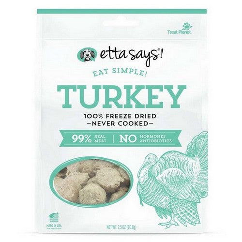 Etta Says!, Etta Says! Eat Simple 100% Freeze Dried Turkey Dog Treats, 1 Each / 2.5 Oz / Turkey