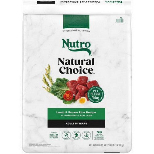 Nutro Products, Inc., Nutro Products Natural Choice Adult Dry Dog Food, 1 Each / 36 Lbs / Lamb & Brown Rice