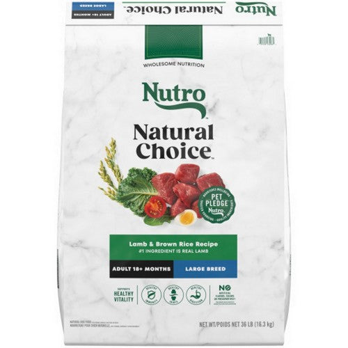 Nutro Products, Inc., Nutro Products Natural Choice Large Breed Adult Dry Dog Food, 1 Each / 36 Lbs / Lamb & Brown Rice