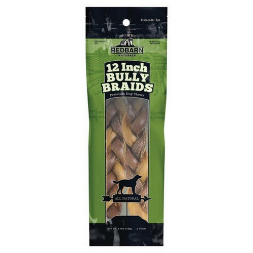 Redbarn Pet Products, Redbarn Pet Products Braided Bully Stick Dog Treat, 1 Each / 12 in, 2 Pack
