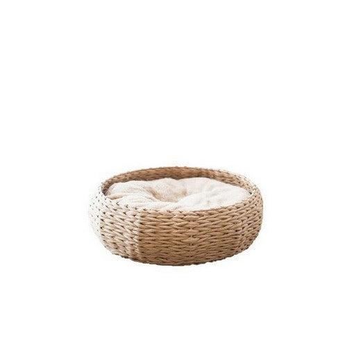 Pet Pals, PetPals Buttercup Cozy Nest HandWoven Pet Bed, 1 Each / 16 Inch / Beige & Cream