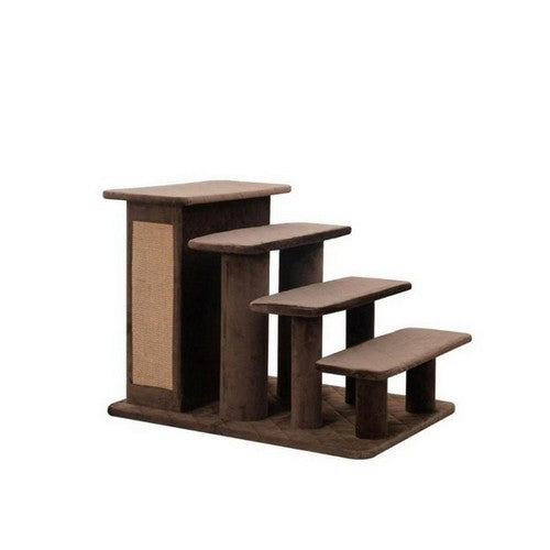 Pet Pals, PetPals Zoso 2-In-1 Modern Pet Stairs and Storage Brown, 1 Each / 20 Inch