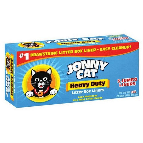 Jonny Cat, Jonny Cat Drawstring Litter Box Liners, 1 Each / 5 Count, Jumbo