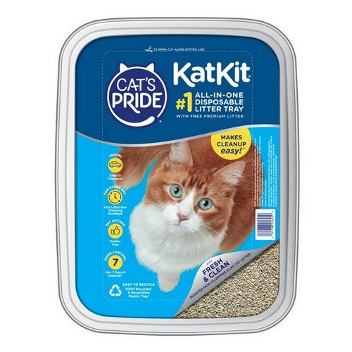 Jonny Cat, Jonny Cat Cat's Pride KatKit All-In-One Disposable Tray Pre-filled With Litter, 6 Each /3.9 Lbs