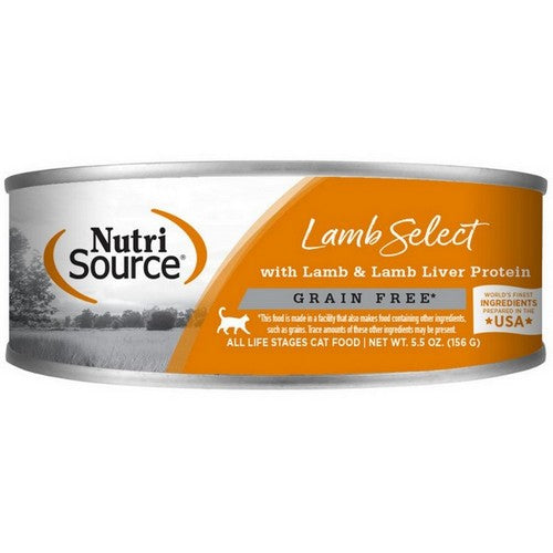NutriSource, NutriSource Select Recipe Grain Free Canned Cat Food Lamb Select, 5.5 Oz (Case Of 12)