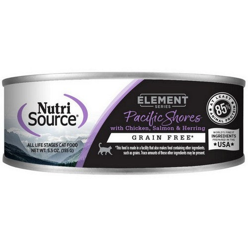 NutriSource, NutriSource Element Series Grain Free Canned Cat Food Pacific Shores, 12 Each / 5.5 Oz