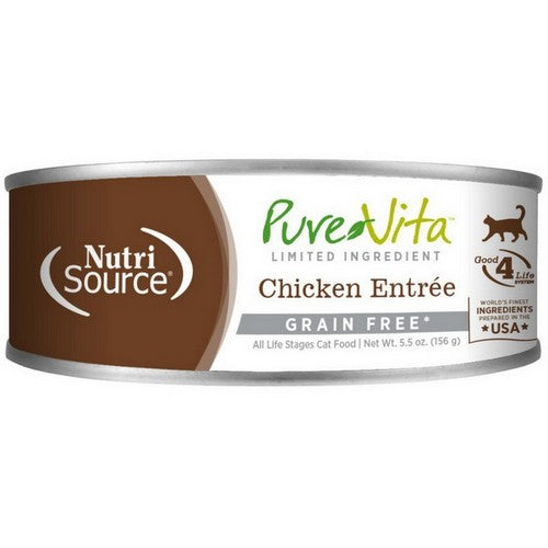NutriSource, PureVita LID Grain Free Canned Cat Food, 12 Each / 5.5 Oz