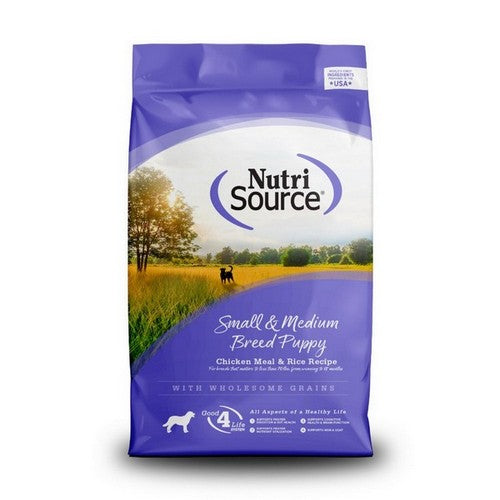 NutriSource, NutriSource Small & Medium Breed Puppy Dry Dog Food, 1 Each / 1.5 Lbs / Chicken & Rice