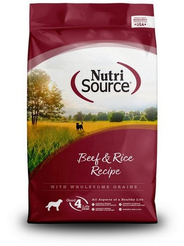 NutriSource, NutriSource Dry Dog Food, 1 Each / 26 Lbs / Beef & Rice