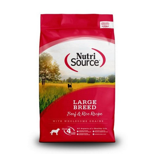 NutriSource, NutriSource Large Breed Dry Dog Food, 1 Each / 26 Lbs / Beef & Rice
