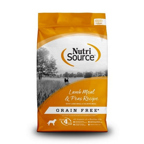 NutriSource, NutriSource Grain Free Dry Dog Food, 1 Each / 26 Lbs / Lamb Meal & Peas