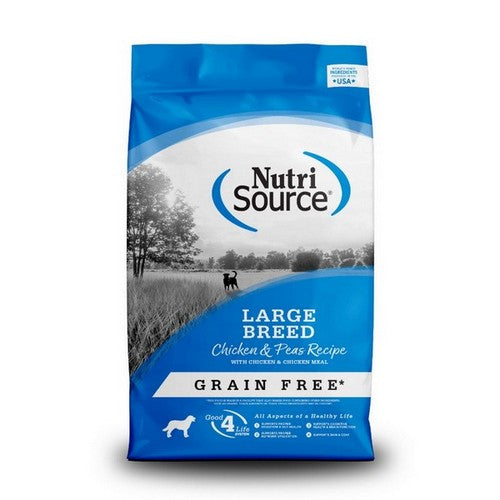 NutriSource, NutriSource Large Breed Grain Free Dry Dog Food, 1 Each / 26 Lbs / Chicken & Peas