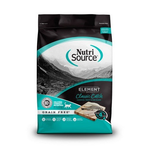 NutriSource, NutriSource Element Series Grain Free Dry Cat Food, 1 Each / 4 Lbs / Classic Catch