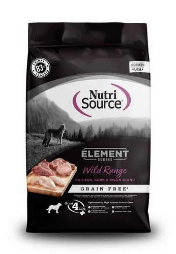 NutriSource, NutriSource Element Series Grain Free Dry Dog Food, 1 Each / 12 Lbs / Wild Range