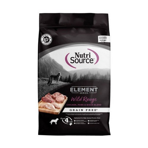 NutriSource, NutriSource Element Series Grain Free Dry Dog Food, 1 Each / 24 Lbs / Wild Range